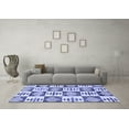 thumbnail image 3 of Ahgly Company Machine Washable Indoor Square Oriental Blue Modern Area Rugs, 4' Square, 3 of 4