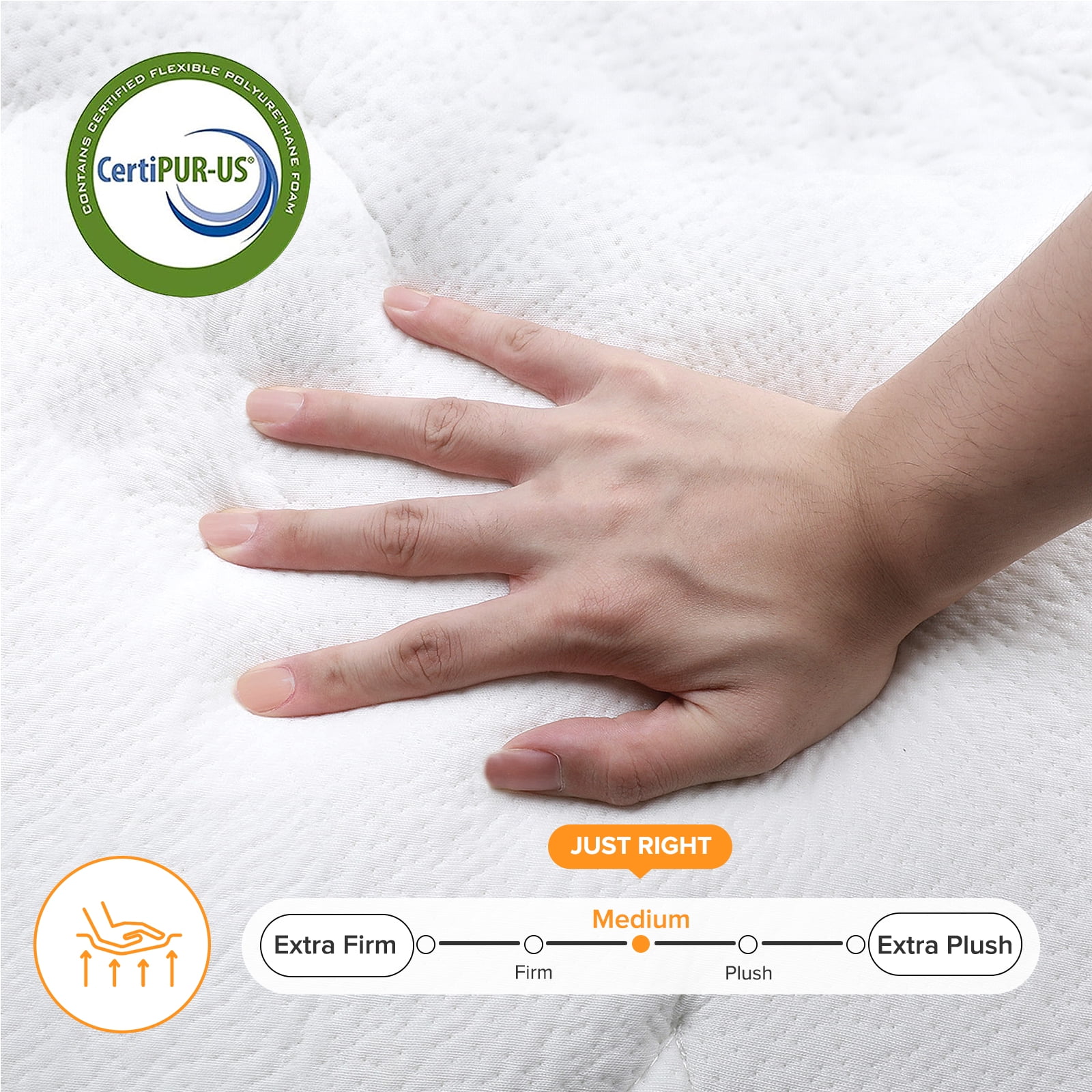 Babo Care Full Size,10" Hybrid Memory Foam Mattress Spring Mattress In a Box,Medium