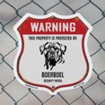 thumbnail image 5 of Warning This Property is Protected by Boerboel 12 inch X 12 inch Shield Shaped Commercial Grade Plastic Sign Weather Resistant Made in the USA, 5 of 6