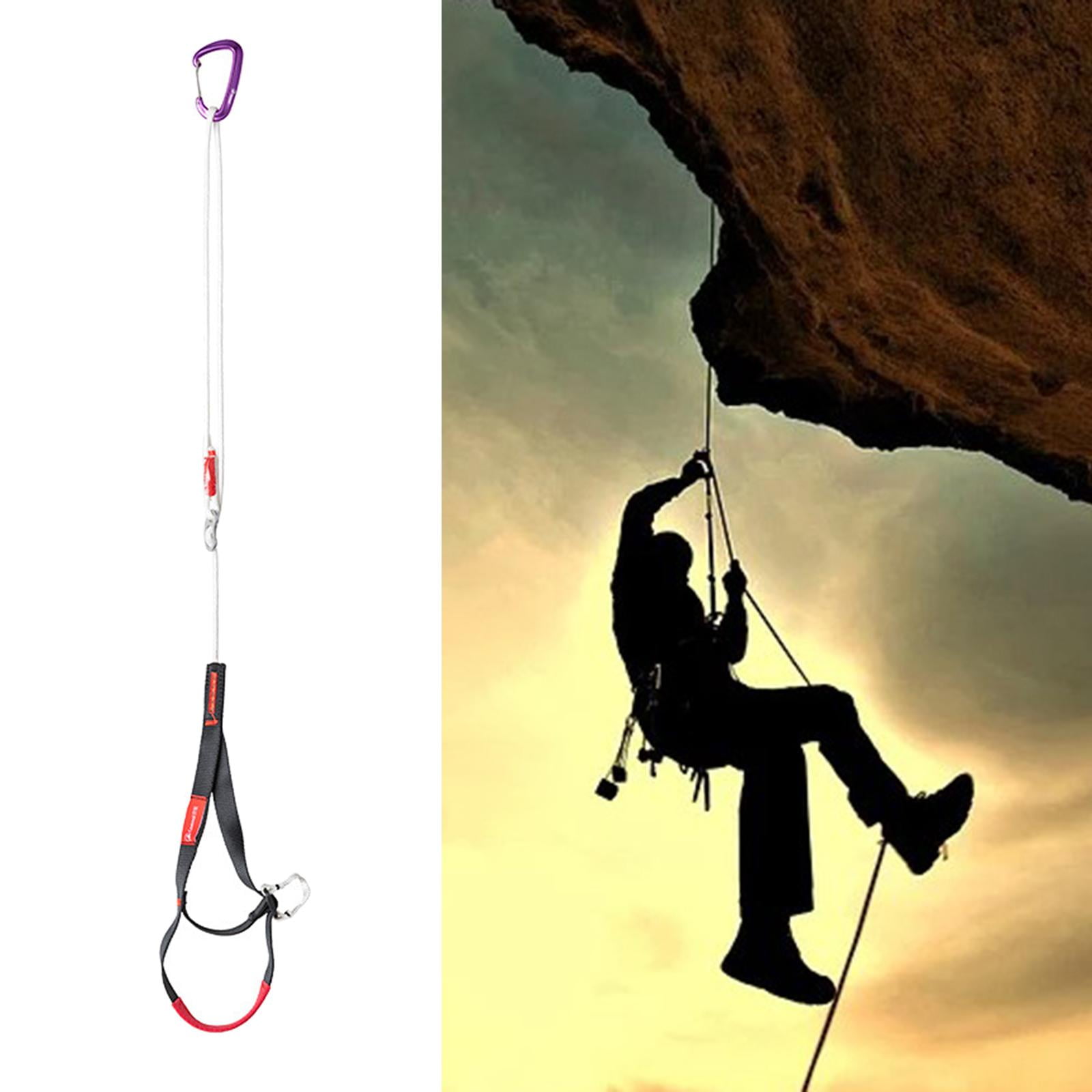 Nishiyuenyi Nylon Climbing Ascender ,Adjustable Foot Loop Ascender Hardware ,Webbing Rope for Outdoor ,Caving ,Hiking ,Rope Ascending 92 to 133cm