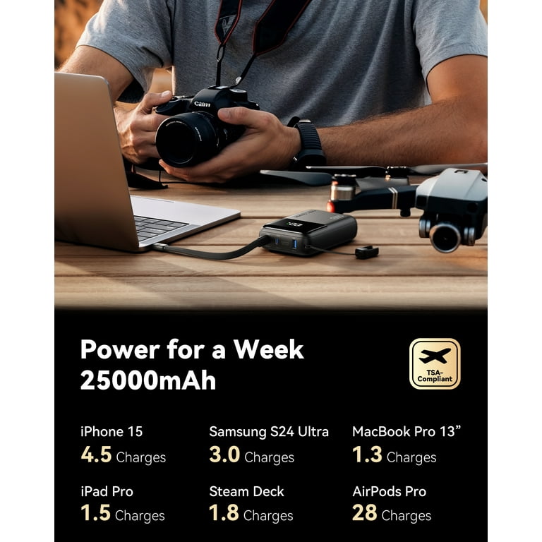 Power Bank INIU 27000mAh 140W - Ricarica Rapida PD3.1 Per MacBook IPhone Samsung - Foto 10