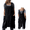 Black, variant on longantii Women's Pinafore Apron Cross Back Apron with Pockets Cotton Linen Apron Dress Plus Size Brown L