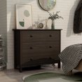 thumbnail image 2 of 24/7 Shop At Home Zed Transitional Wood Bedroom 3 Drawer Chest Dresser in Brown Wenge, 2 of 5
