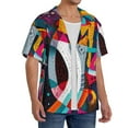 thumbnail image 2 of Kdxio Men's Hawaiian Shirt for Men Short Sleeve Shirt Abstract Jazz Instrumental Summer Casual Holiday Beach Button Down T-Shirts, 2 of 5