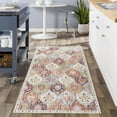 thumbnail image 7 of Moynesa 3'x5' Moroccan Trellis Area Rug, 3x5ft Washable Bedroom Rug Indoor Non-Slip, Small Oriental Accent Throw Rug for Kitchen Entryway Bathroom Living Room Office Carpet Orange, 7 of 7