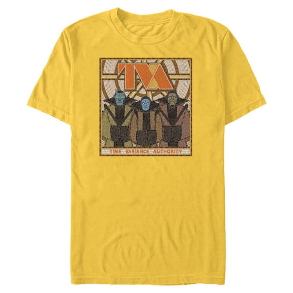 Marvel Loki Time Variance Authority Time-Keepers Mosaic - Short Sleeve Blended T-Shirt for Adults - Customized-Yellow