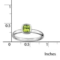 thumbnail image 2 of Sterling Silver Cushion Cut Peridot Ring, 2 of 5