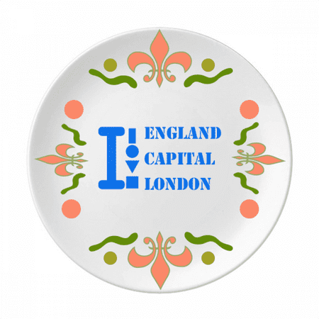 

Britain Capital London Art Deco Fashion Flower Ceramics Plate Tableware Dinner Dish