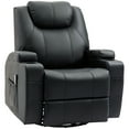thumbnail image 1 of HOMCOM PU Leather Massage Recliner Chair with 360 Degree Swivel Seat, 1 of 10