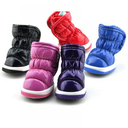 New Pet Dog Winter Snow Boots Puppy Anti-slip Paw Protector Waterproof Warm Shoes