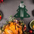 thumbnail image 4 of Christmas Tree Felt Silverware Holders, Tableware Pouch & Coaster Storage Bag Set, Xmas Decor Organizer for Holiday Decoration Storage, Farmhouse Christmas Decor & New Year Home Decor, 4 of 6