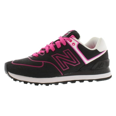 New Balance 574 Medium Womens Shoes Size 5.5, Color: Black-Pink-Violet