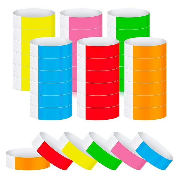Muñequeras de papel de 600 recuentos, de papel , papel sintético para variedad Ev 6 colores mezclados Yuyangstore Pulsera de papel