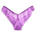 thumbnail image 2 of HUPOM No Show Panties For Women Seamless Womens Panties Briefs Leisure Tie Drop Waist Purple 2XL, 2 of 7