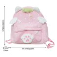 thumbnail image 3 of Wiywef Plush Pink Strawberry Backpack for Women Cute Wings and Cat Scratch Detail Travel Daypack 1-Piece, 3 of 7