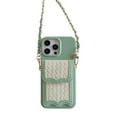 thumbnail image 6 of Stylish shoulder strap metal chain phone case for iPhone 16 pro max 15 plus 14 13mini 12pro Samsung S24 ultra S23 plus S22 lady card holder cover, 6 of 9