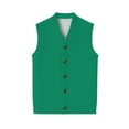 thumbnail image 7 of Resicozy Men's Sleeveless Sweater Vest V Neck Casual Knit Button Down Solid Color Cardigan Vest Green 2XL, 7 of 7