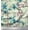 Teal Blue, variant on Soimoi Cotton Duck Fabric Check & Lily Flower Decor Fabric Printed Yard 42 Inch Wide