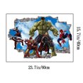 thumbnail image 5 of 3D Avengers Breaking Through Wall Sticker 3D Hulk Captain America Children Boys Wall Decals Peel and Stickers for Walls Bedroom Living Room Home D�cor(15.7X23.7) Inch, 5 of 5