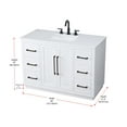 thumbnail image 2 of Elegant Kitchen and Bath 48 inch Single Bathroom Vanity in White, 2 of 7