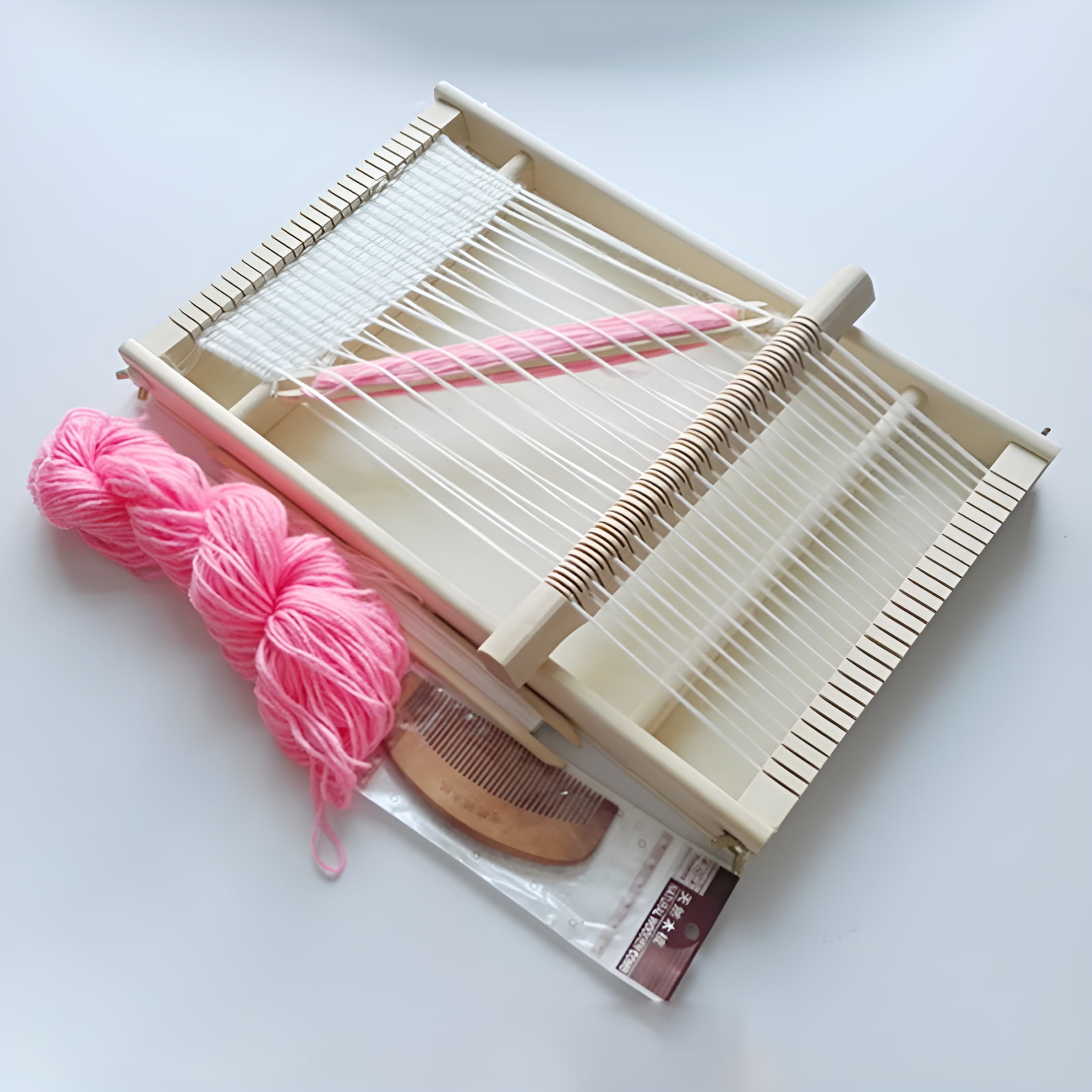 BESTSKY 2026 New Children'S Wooden Loom Kit Diy Hand-Knitting Machine for Tapestry Weaving Beginners Kids Adults for Craft Projects,Home Activities,School,Hobby