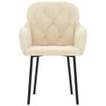 thumbnail image 2 of vidaXL Dining Chairs 2 pcs Cream Velvet, 2 of 5