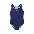 thumbnail image 1 of Speedo Girls Solid Racerback One Piece Thick Strap Swimsuit - Blueprint, Size: 6, 1 of 2