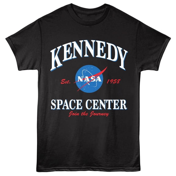 NASA Kennedy Space Center 1958 Men's T Shirt (Black, Adult6XL)