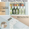 thumbnail image 2 of Adjustable Cabinet Door Organizer, 8-Tier Hanging Spice Rack Organizer, Metal Over the Door Pantry Organizer, Pantry Organizers and Storage Shelves for Kitchen Bathroom Laundry Room, White, 2 of 18