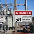 thumbnail image 7 of Weatherproof Horizontal ANSI Hazardous Material Sign (Hazardous Voltage Disconnect power before servicing machine or panel) 8 in" x 12 in" UV Resistant Indoor Outdoor Plastic Safety Warning SIgn, 7 of 7