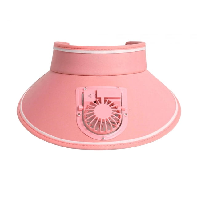 Sombrero de visera con ventilador Ventiladores Sombrero Protección solar Recargable Visera de sol Sombrero de ventilador Sombrero de ventilador de Rosa