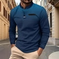 thumbnail image 2 of Maean Men Tops Long Sleeve Casual Shirts Basic Pullover Shirt Classic Lightweight Button Fashion T Shirts, 2 of 7