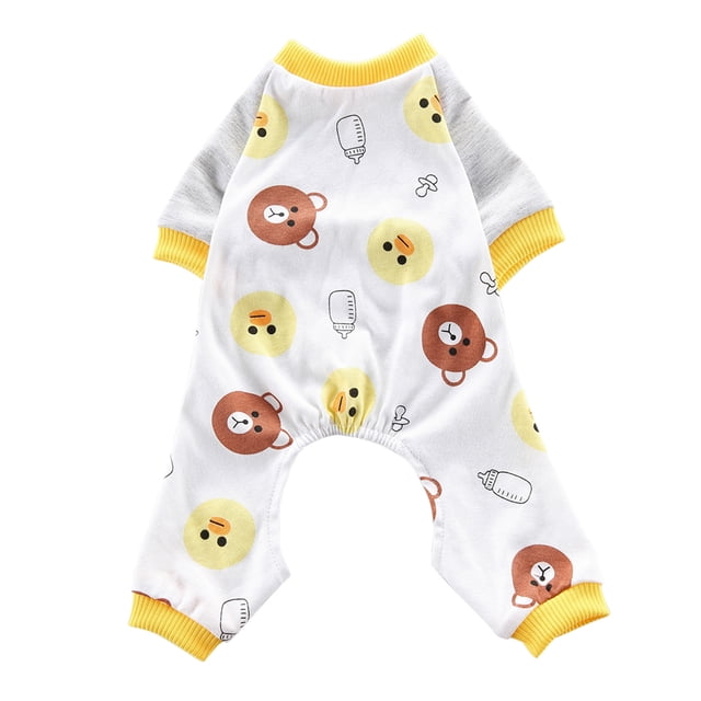 Pijamas Pet para perros pequeños Disfraz para perros Suministros para mascotas - Amarillo S Sunnimix Pijamas para perros