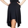 thumbnail image 2 of Youkk Cloth Irregular Dance Skirt Made With Spandex Suitable For Latin Dance Sweat-Absorbent Soft black M, 2 of 6