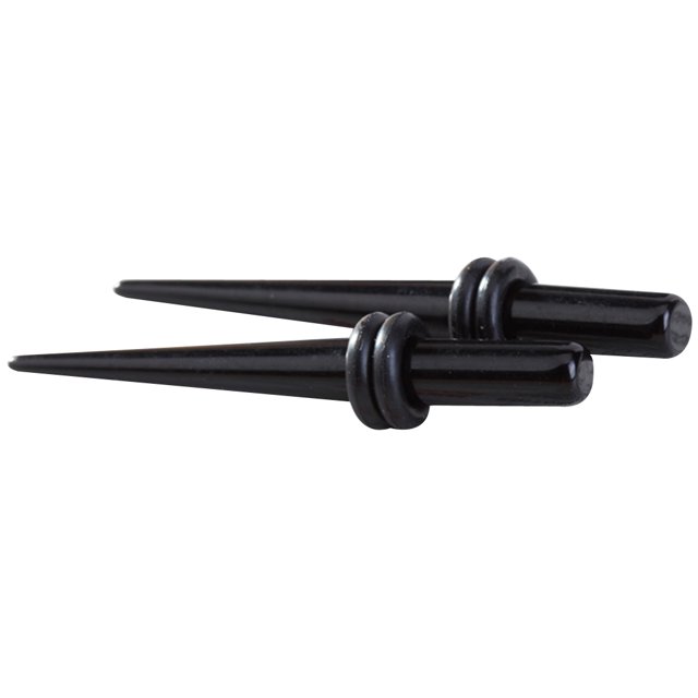 2 X Acrílico Forma Cónica Del Oído Estiramiento Enchufe 16mm - Negro Yuyangstore 'Pendientes y Studs