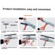 thumbnail image 4 of Cateissary Limpiador de ventanas profesional 2 en 1 con varilla extensible de aleación de aluminio, flexible y profesional. Suministros de limpieza para el hogar, 4 of 6
