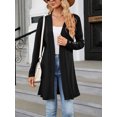 thumbnail image 3 of Sunloudy Women's Spring Autumn Long Cardigan Solid Color Casual Long Sleeve Open Front Cardigan Jacket, 3 of 8