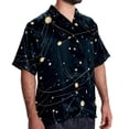 thumbnail image 2 of Virgo Constellation Men's Printed Casual Button Down Short Sleeve Beach Shirts, 2 of 6