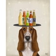 thumbnail image 3 of Fab Funky 12x14 Black Modern Framed Museum Art Print Titled - Basset Hound Beer Lover, 3 of 5