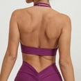thumbnail image 5 of Hfolob Womens Seamless Sports Bras Halter Backless High Support Wireless Breathable Anti-Sagging High Impact Workout Top, 5 of 7