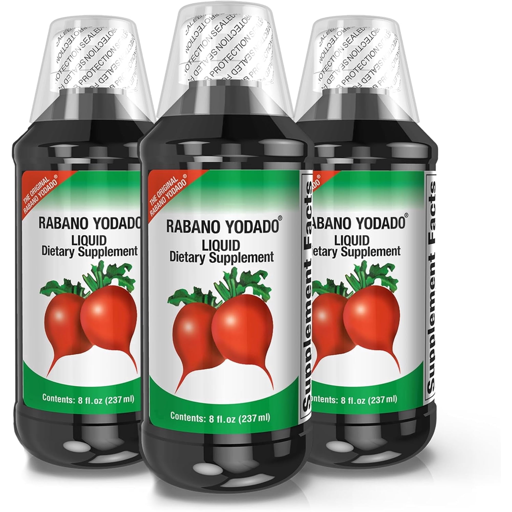 RABANO YODADO Liquid Supplement with Iodine, Nutritional Support for Immune Health 8 fl oz, 3 pack