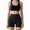 Black, variant on Women's Solid Color High Waisted 3 Inch Yoga Shorts, Scrunch Butt Lifting Workout Running Shorts for Women, High Waist Three Quarter Fitness Booty Shorts Gym Bottom Beige L