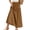 Coffee, variant on Women's Boho Eyelet Embroidery Maxi Skirt, Casual Summer Long Skirt with Pockets, High Waisted Tiered Swing A-Line Beach Skirt