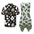 thumbnail image 7 of Psesaysky Art Floral Dress for Women Matched Mens Shirts Vacation Sleeveless Summer Flared Tunic Dress or Aloha Shirts 2026 Couples Matching Outfit for Party Wedding Travel, 7 of 7