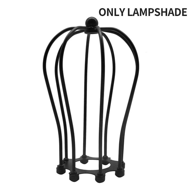 Pantalla De Jaula Vintage, Protector De Lámpara De Metal Industrial Para Accesorio De Iluminación Colgante Diy, Lámpara De Pared De Luz De Techo Noticed HA025518-02