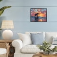 thumbnail image 2 of Sunset Surf Elephant Black Framed Giclee Art, design by Ziwei Li, 2 of 9