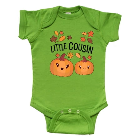 

Inktastic Little Cousin Pumpkins with Fall Leaves Gift Baby Boy or Baby Girl Bodysuit