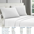 thumbnail image 3 of Lanco Premium 4 Piece Sheet Set, Bed Size: Queen, Bamboo Cooling, Solid Color, White, Set Includes: (1) Flat Sheet, (1) Fitted Sheet, (2) Pillow Case, 3 of 5