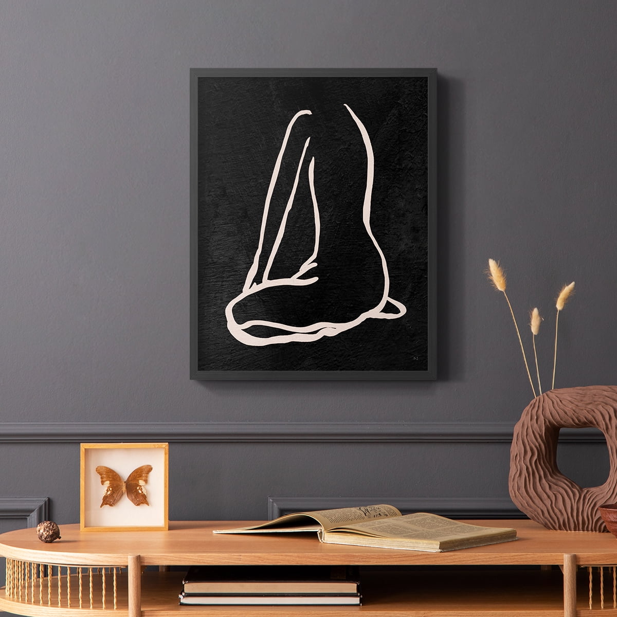 Figure in Dark II in Paper Solid Wood 8 x 10 Framed Print