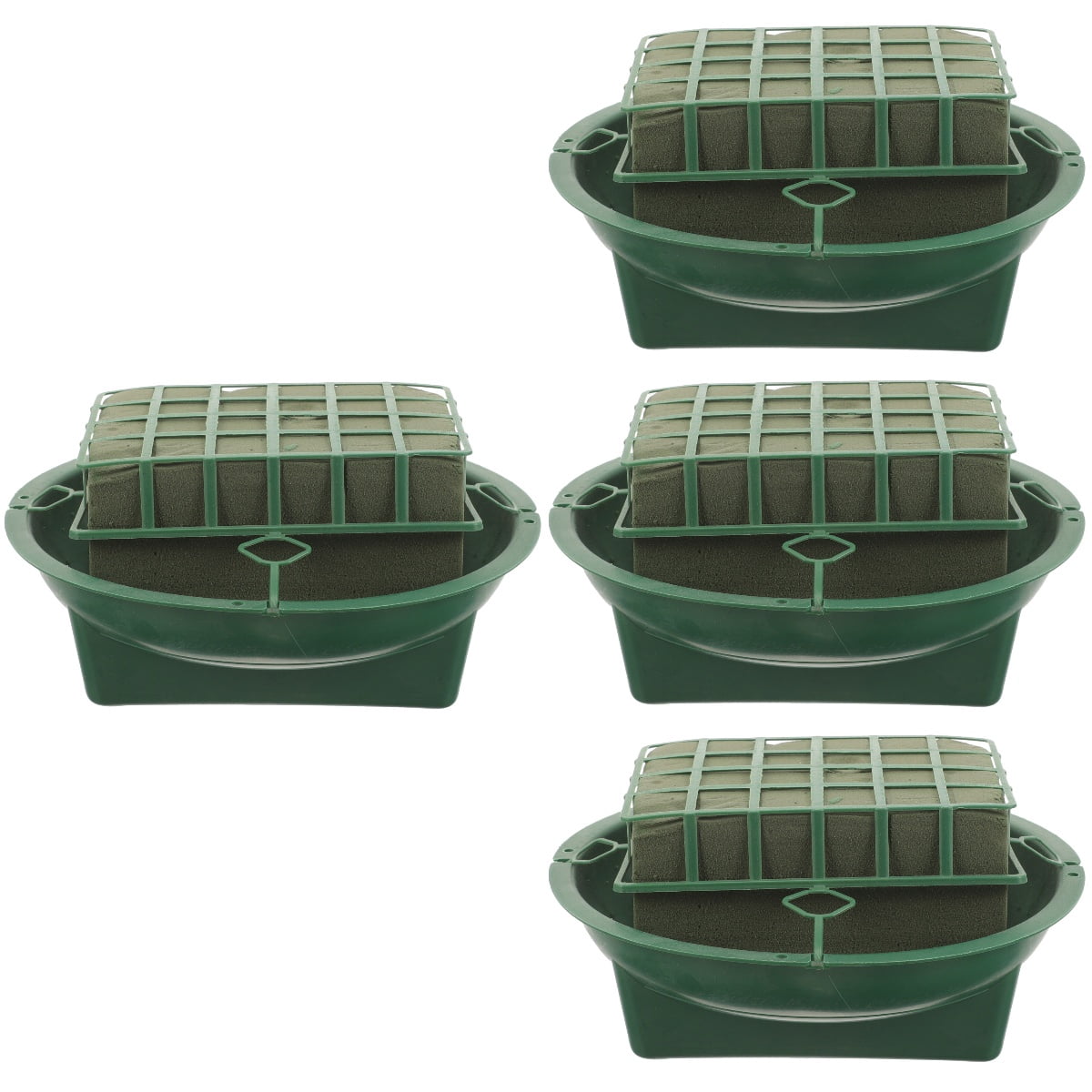 Raindrops 4pcs Floral Foam Cage with Bowl for Flower Arrangement, Floral Foam Base for and Artificial Flowers